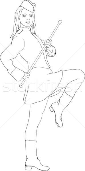 Majorette Vector Illustration Pavel Bortel 298x600 Majorette Vector Illustration Pavel Bortel