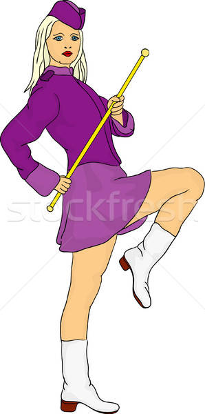 Majorette Vector Illustration Pavel Bortel 298x600 Majorette Vector Illustration Pavel Bortel