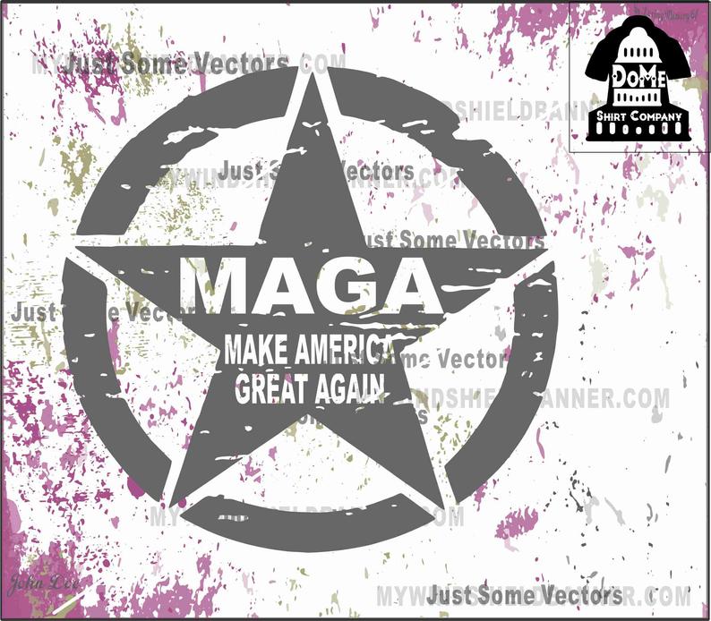 794x694 Maga Make America Great Again Distressed Star Usa Trump Vector Etsy