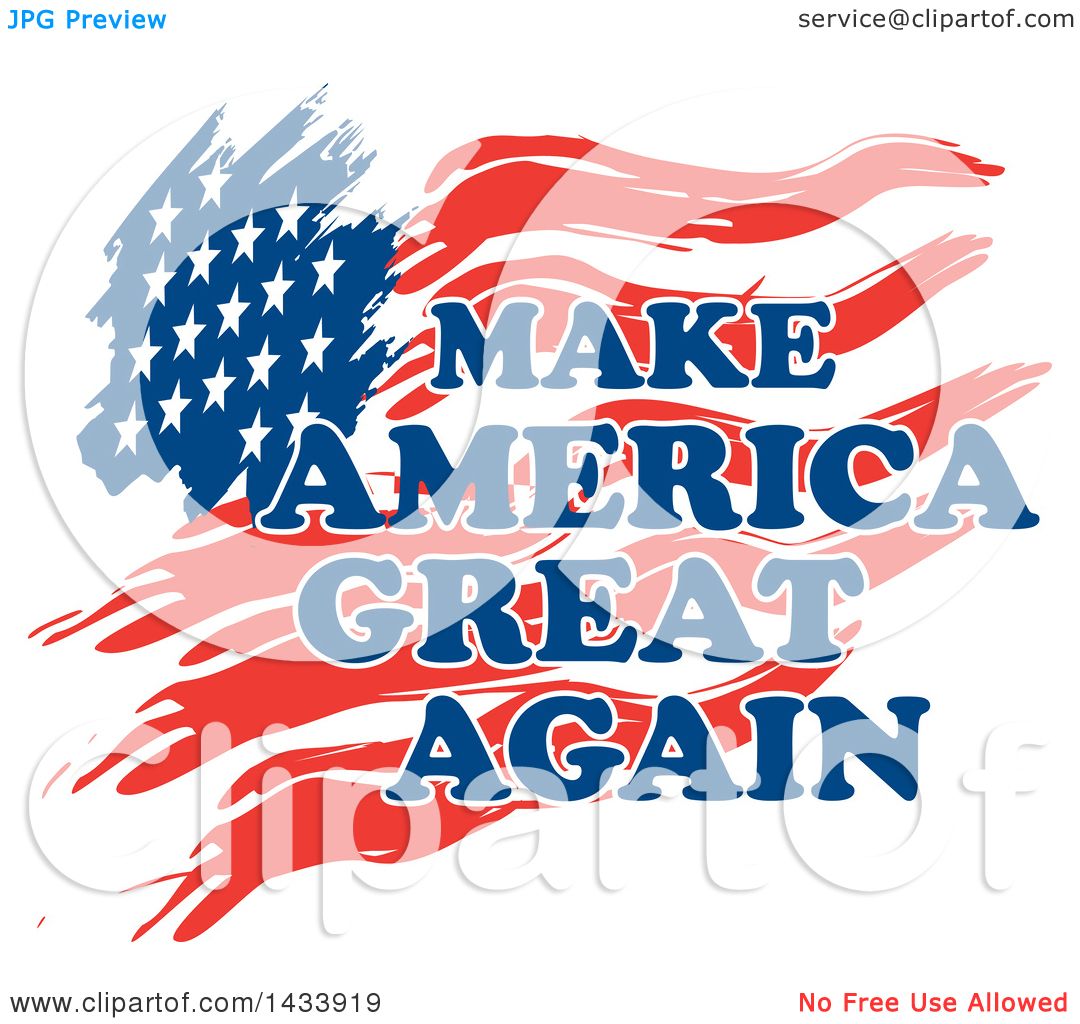 1080x1024 Clipart Of Make America Great Again Text Over A Flag