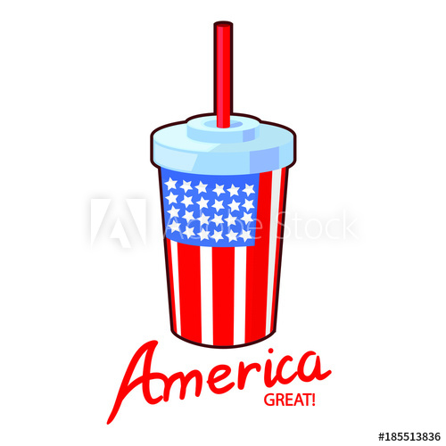 500x500 Vector American Cup For Cola Make America Great Again Isolated
