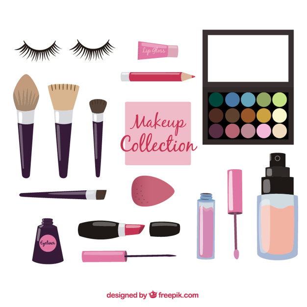626x626 Make Up Utensils Equipment Vector Free Download