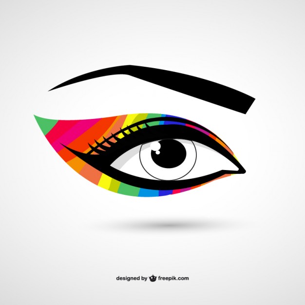 626x626 Rainbow Eye Make Up Vector Free Download