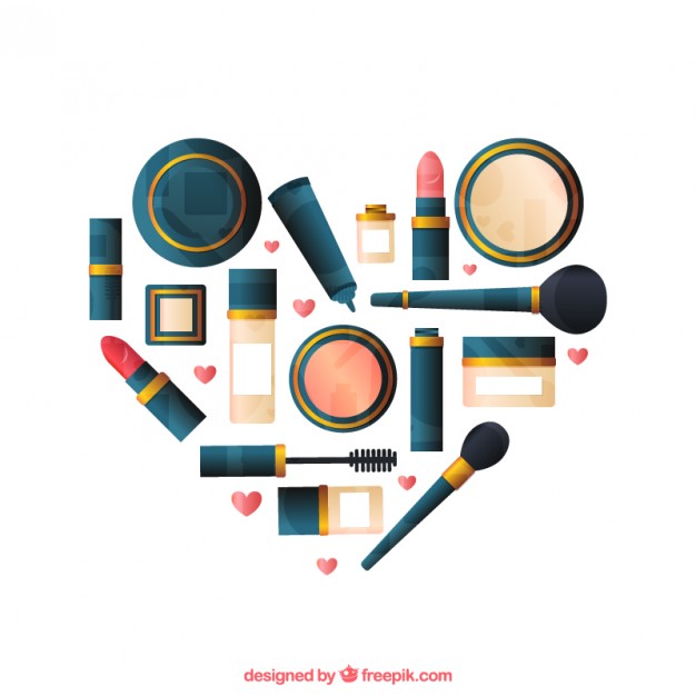 626x626 Heart Made Of Make Up Vector Premium Download