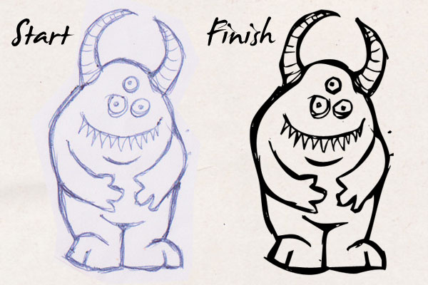 Photoshop Tutorial, Create Stock Art From Sketches, Doodles 600x400 Photoshop Tutorial, Create Stock Art From Sketches, Doodles