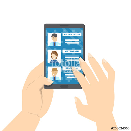 500x500 Chooose Doctor And Make Appointment Online Book Visit Stock