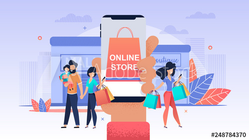 500x282 Online Store Women Make Purchase Mobile Store
