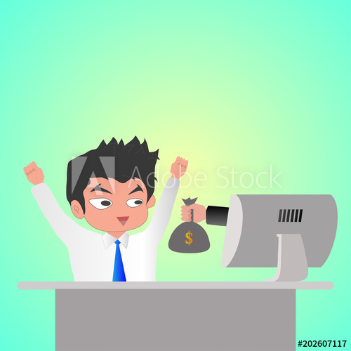 500x500 A Man Make Money From Online Investment