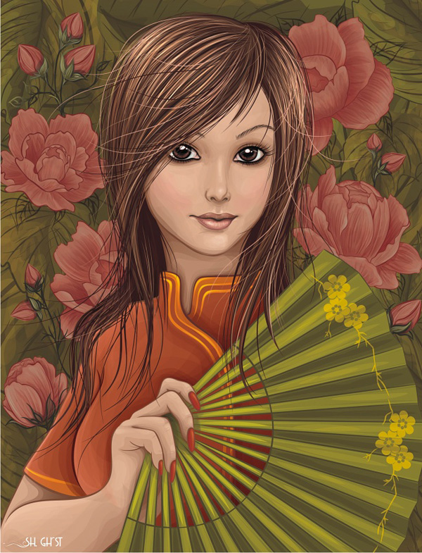 600x785 How To Create A Vector Girl Using Adobe Illustrator Or Coreldraw