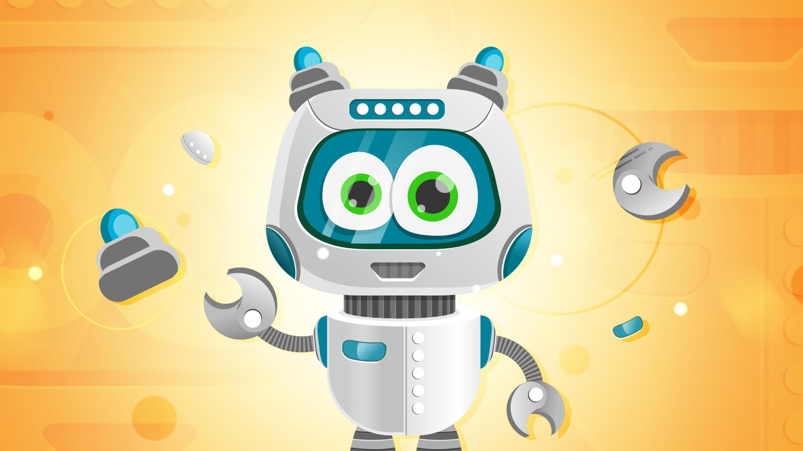 1652x928 Simple Vector Robot Character In Illustrator