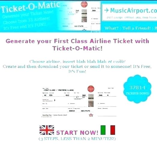 523x485 Fake Airline Ticket Template Word Online Air Format In Free Vector