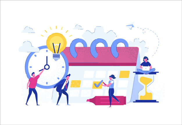 626x433 Little People Characters Make An Online Schedule In The Tablet