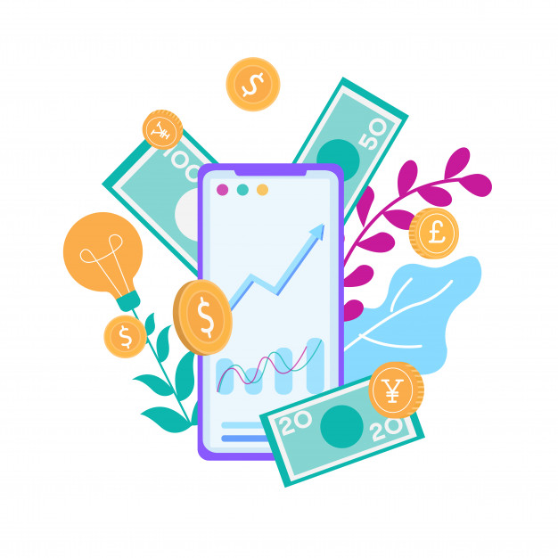 626x626 Make Money Online On Smartphone Advertising Banner Vector