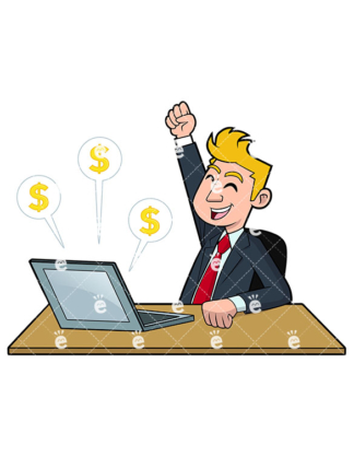 324x418 Making Money Online Clipart