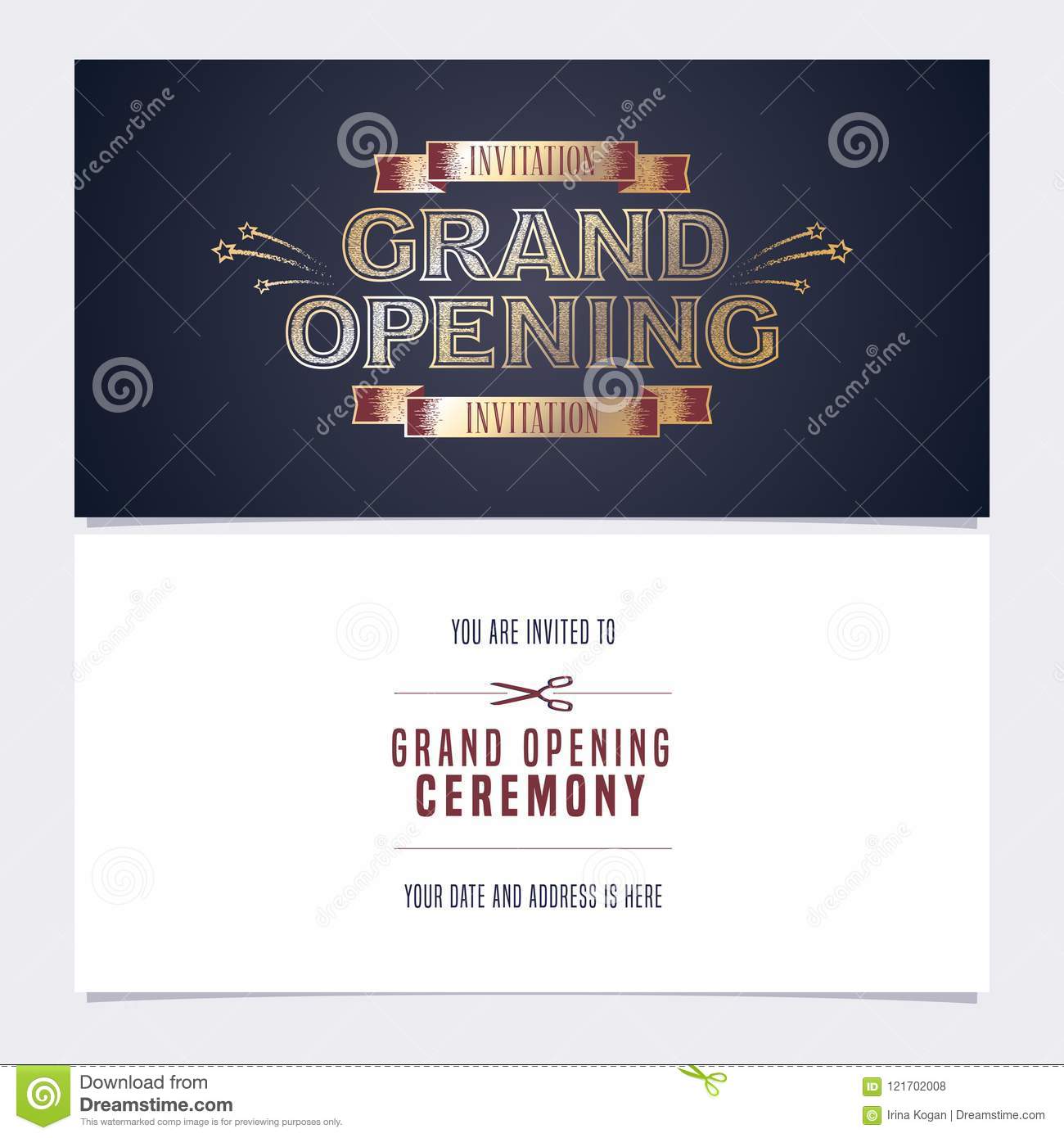 1300x1390 Make An Opening Invitation Card Template Vector Design Online