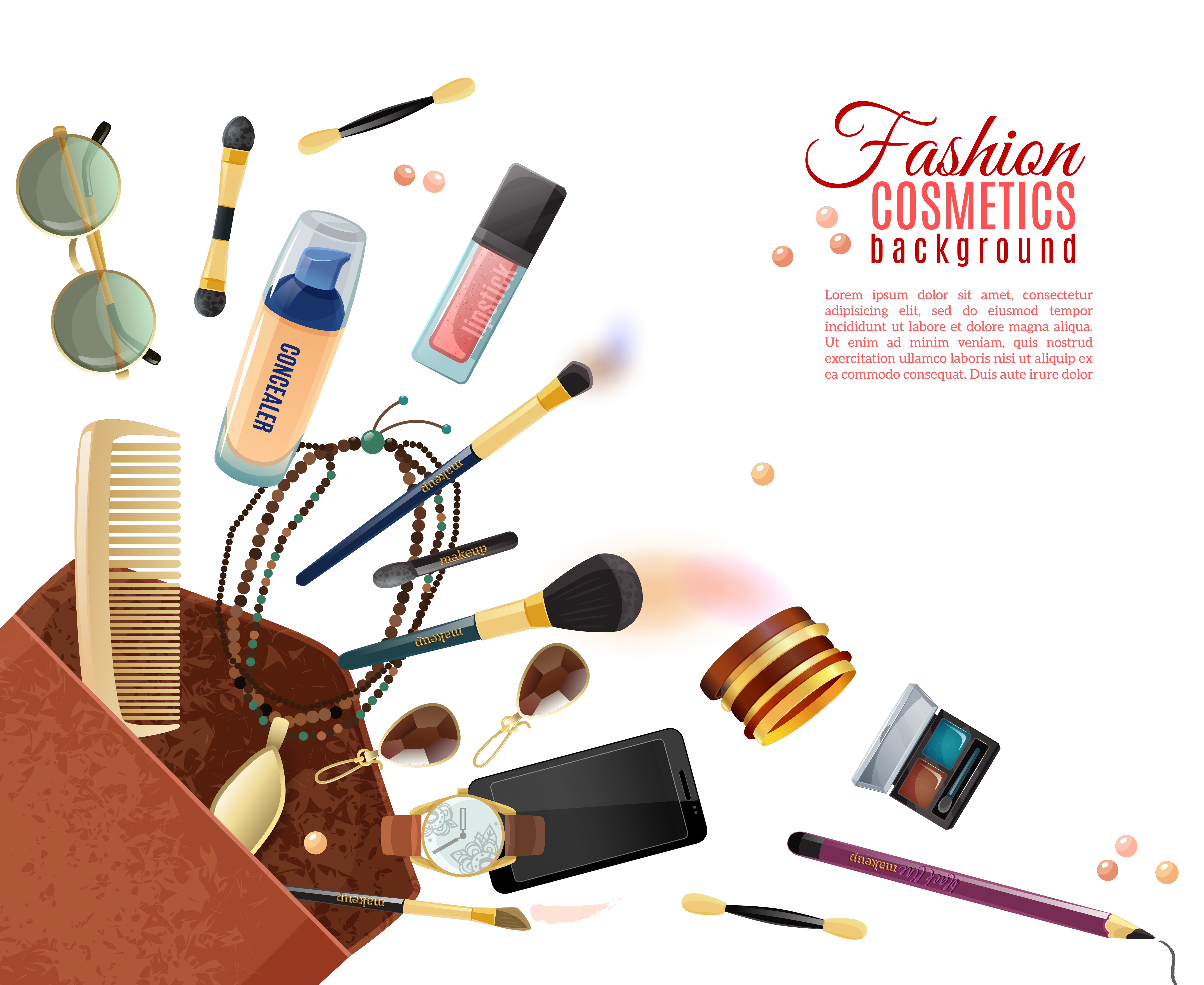 Makeup Background Vector at Vectorified.com  Collection of Makeup 