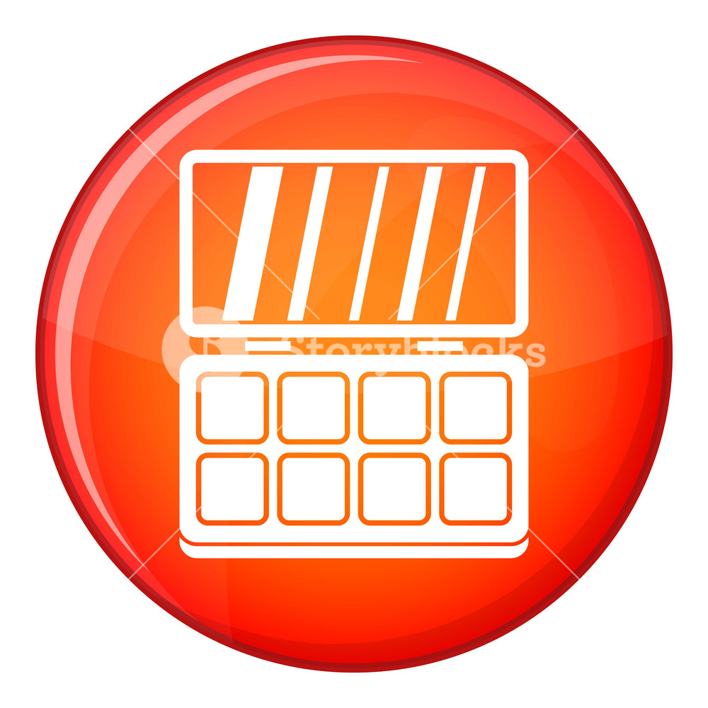 1000x1000 Makeup Cosmetics Icon In Red Circle Isolated On White Background