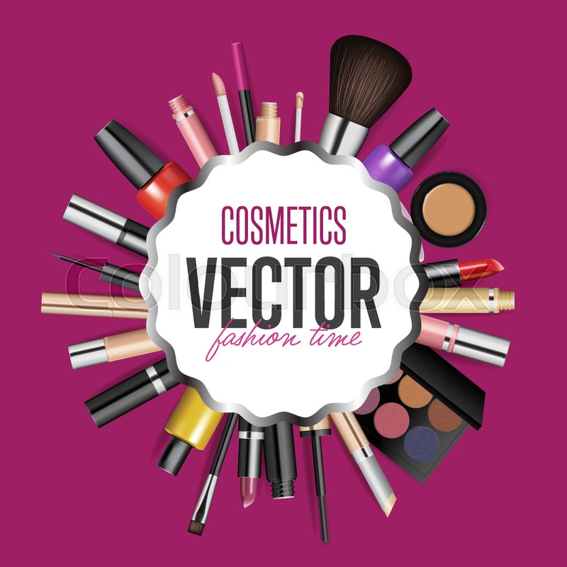 800x800 Makeup Cosmetics Tools Fashion Vector Stock Vector Colourbox