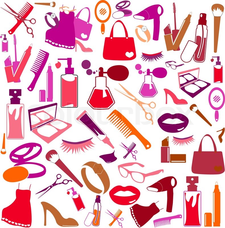 791x800 Cosmetic, Make Up And Beauty Icons And Stock Vector Colourbox
