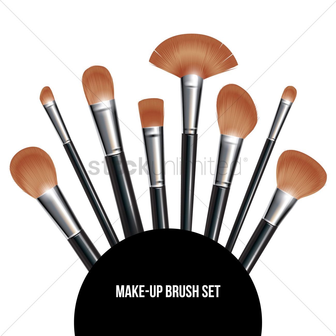 Makeup Brush Vector at Vectorified.com | Collection of Makeup Brush ...