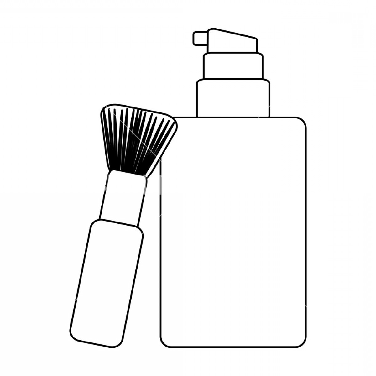 Makeup Brush Line Vector Soidergi 1200x1200 Makeup Brush Line Vector Soidergi