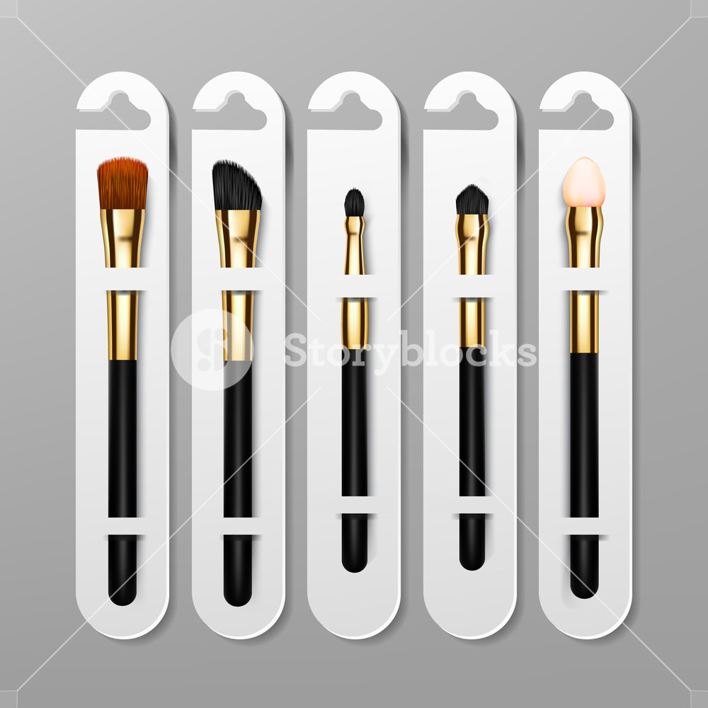 Makeup Brush Packaging Design Vector Female Application 1000x1000 Makeup Brush Packaging Design Vector Female Application