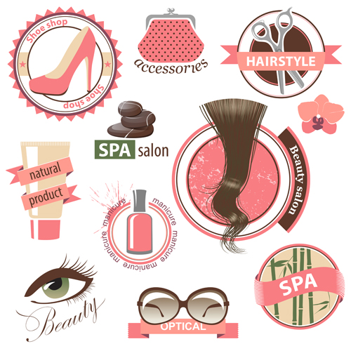 500x500 Creative Makeup Logos And Labels Vector Free Download