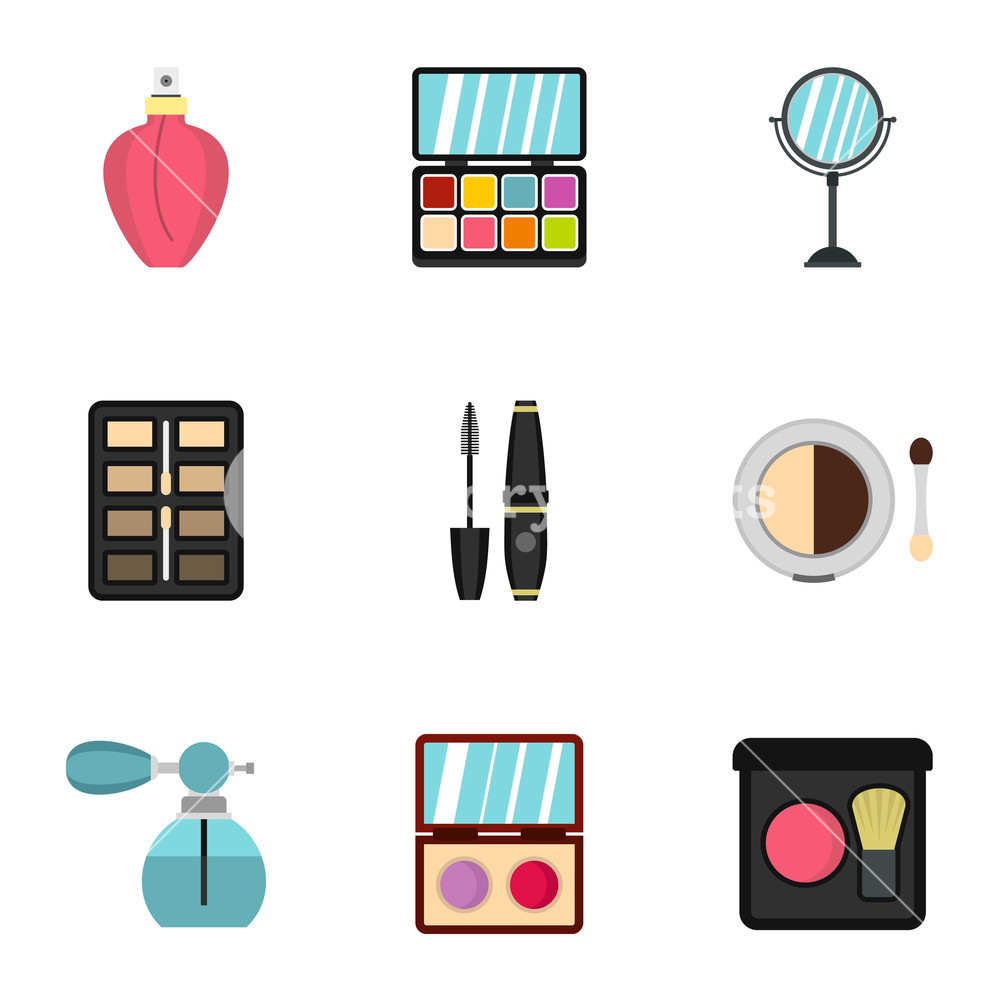 1000x1000 Makeup Icons Set Flat Illustration Of Makeup Vector Icons
