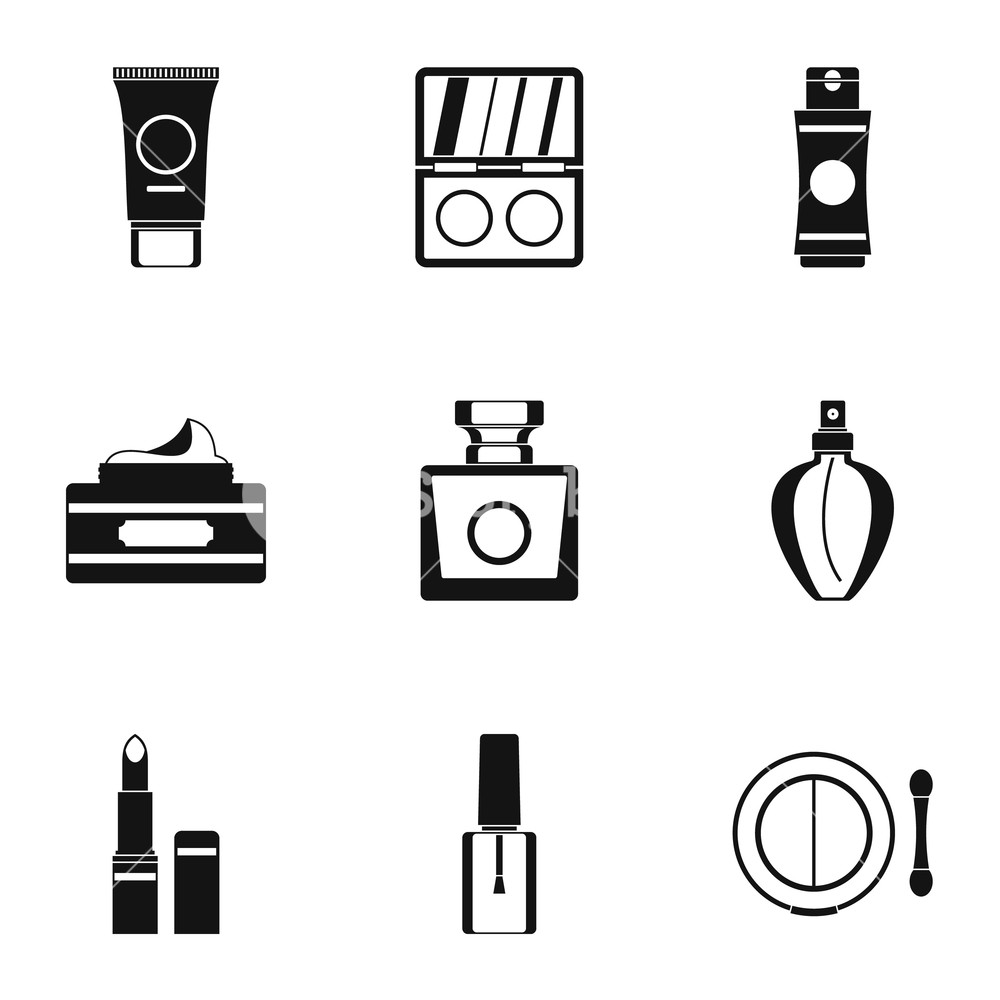 1000x1000 Makeup Icons Set Simple Illustration Of Makeup Vector Icons