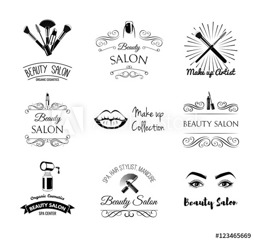 Beauty Salon Set Of Labels And Badges Lips, Lipstick, Mascara 500x476 Beauty Salon Set Of Labels And Badges Lips, Lipstick, Mascara