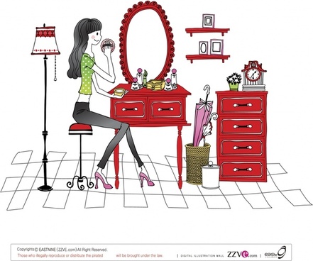 Makeup Free Vector Download 441x368 Makeup Free Vector Download