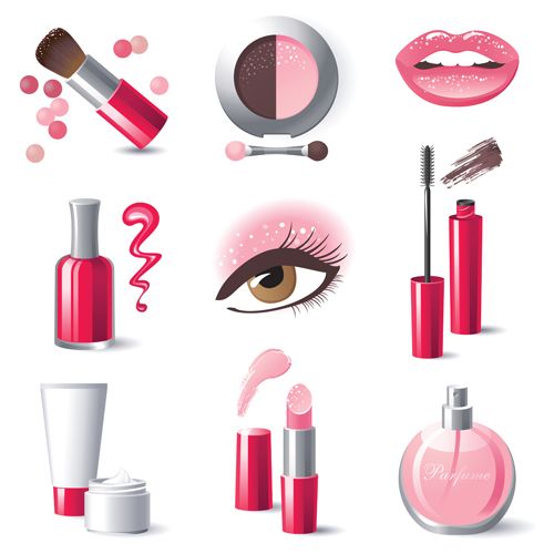 500x500 Creative Cosmetics And Makeup Vector Icons Nail Makeup Clipart