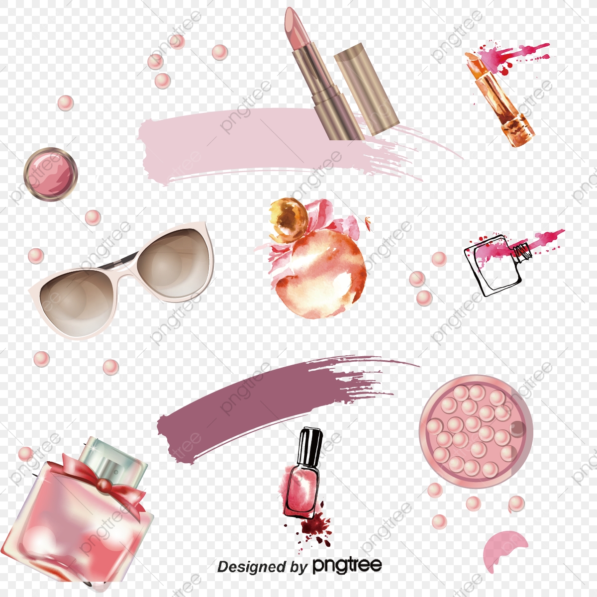 1200x1200 Makeup Vector Background, Valentines Gift, Valentines Day, Pink