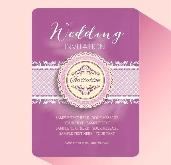 Wedding Invitation Card Template 600x579 Wedding Invitation Card Template