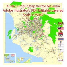 270x270 Malaysia City Maps Vector Urban Plans In The Adobe Illustrator, Pdf