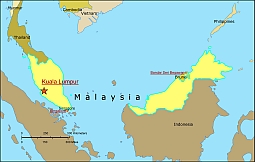 255x162 Malaysia Free Vector Map