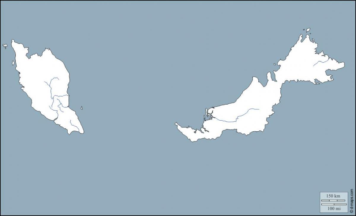 1200x727 Malaysia Map Vector