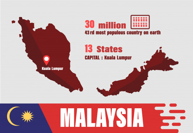 626x430 Malaysia Map Vector Number Of Population And World Geography