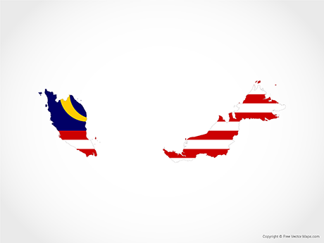 460x345 Vector Map Of Malaysia