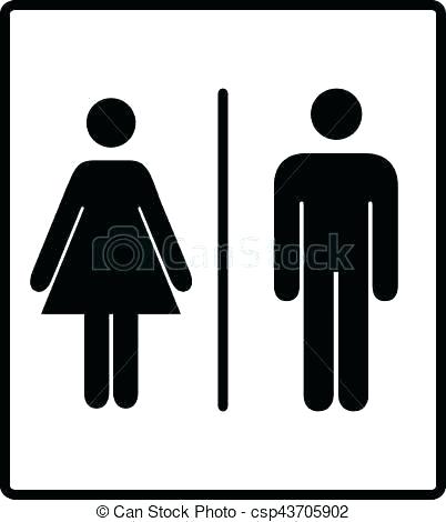402x470 Male Female Bathroom Signs