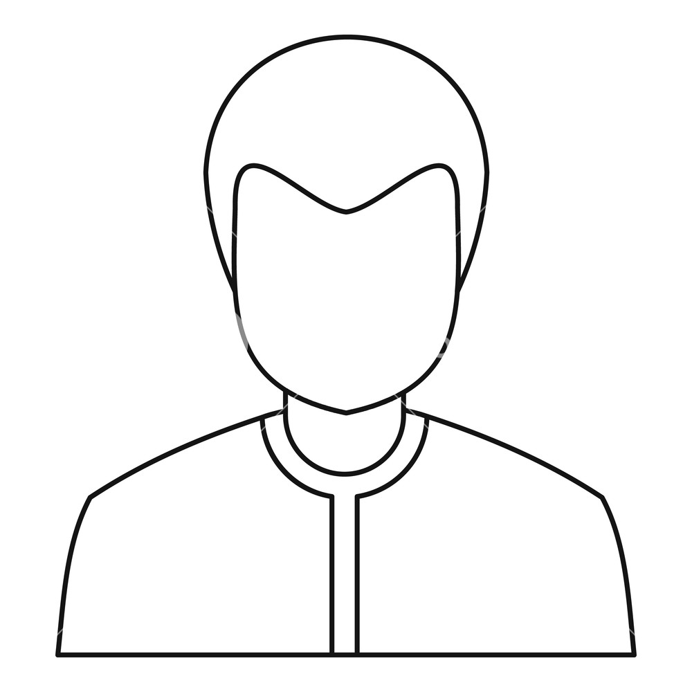 1000x1000 Male Avatar Icon Outline Illustration Of Male Avatar Vector Icon