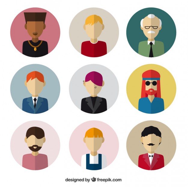 626x625 Male Avatars In Flat Design Vector Free Download