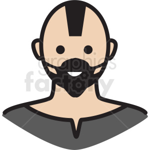300x300 Creepy Male Avatar Vector Clipart Clipart Royalty Free Gif