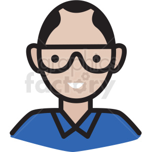 300x300 Nerd Male Avatar Vector Clipart Clipart Royalty Free Gif