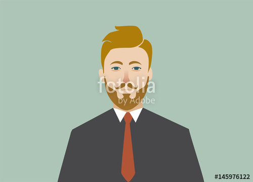 500x359 Businessman Profile Icon Male Portrait Cartoon Male Avatar