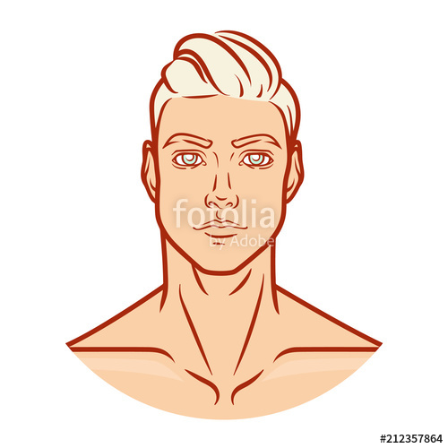 500x500 Man Profile Face Vector Portrait Stock Image And Royalty Free