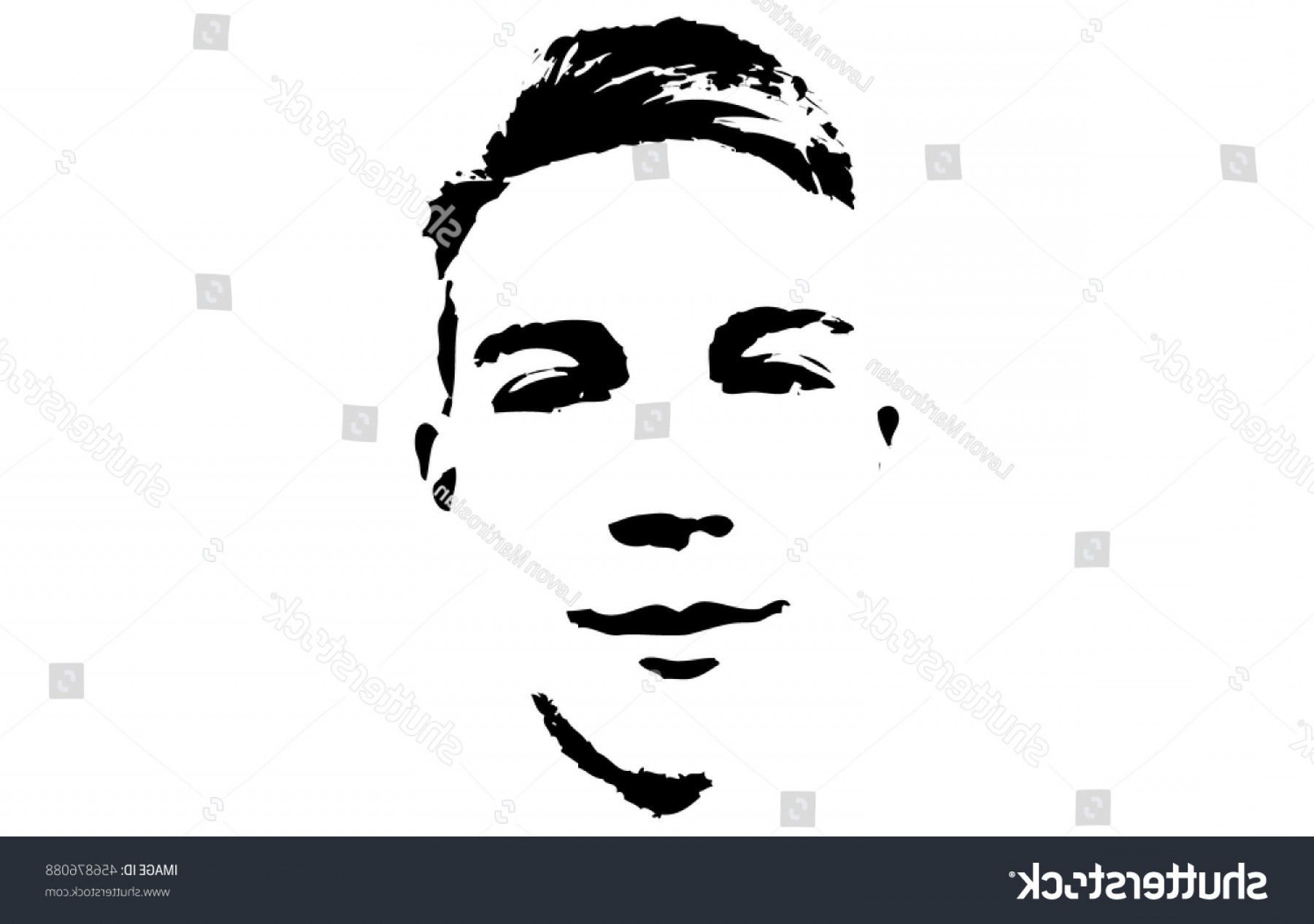 1800x1267 Graffiti Stencil Face Young Man Vector Hoodamathrun