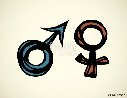 Male And Female Symbol Vector Drawing Stock Image And Royalty 500x384 Male And Female Symbol Vector Drawing Stock Image And Royalty