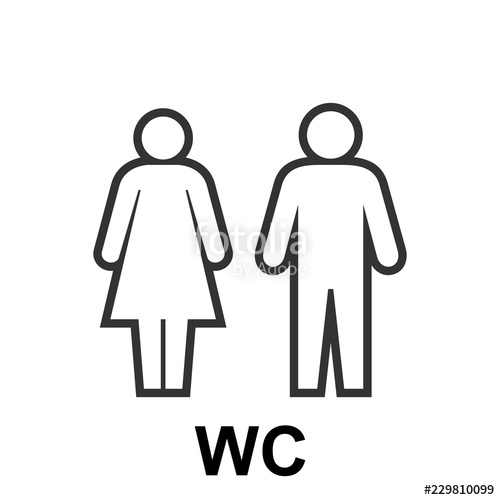 500x500 Wc Icon Toilet And Restroom Icon Male,female Symbol Bathroom