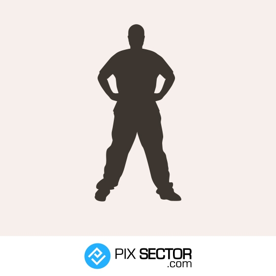 560x560 Brave Man Silhouette Vector